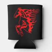 Flaming Fire Red Bronco Mustang Wild Horse Dosenkühler (Rückseite)