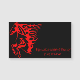 Flaming Fire Red Bronco Mustang Wild Horse Magnetkarte