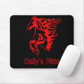 Flaming Fire Red Bronco Mustang Wild Horse Mousepad (Mit Mouse)