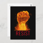 Flaming Fist Residence individuell einstellbar Postkarte (Vorne/Hinten)