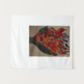 Flaming Flower Animation Small Tapestry Wandteppich (Vorderseite (Horizontal))