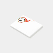 Flaming-Fußball-Ball - Nachhinweise Post-it Klebezettel (angewinkelt)