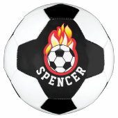 Flaming-Fußballball Personalisiert Fußball (Vorderseite)