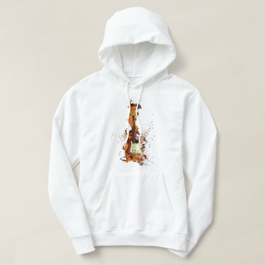 Flaming Gitarren Hoodie – Rock & Fire Style (Design vorne)