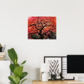 Flaming Gnarly Japanese Maple Tree Poster (Heimbüro)