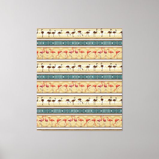 Flaming Go Lover Geschenk, Niedlich Flamingo Muste Leinwanddruck (Vorderseite)