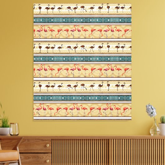 Flaming Go Lover Geschenk, Niedlich Flamingo Muste Leinwanddruck (Insitu (Wohnzimmer))