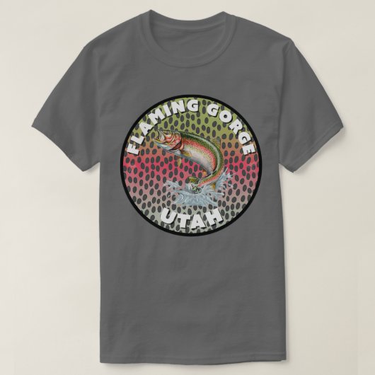 Flaming Gorge Fly Fishing Utah T-Shirt (Design vorne)