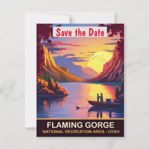Flaming Gorge Utah Canyon Hochzeits-Einladung Save The Date