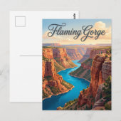 Flaming Gorge Utah Postkarte (Vorne/Hinten)