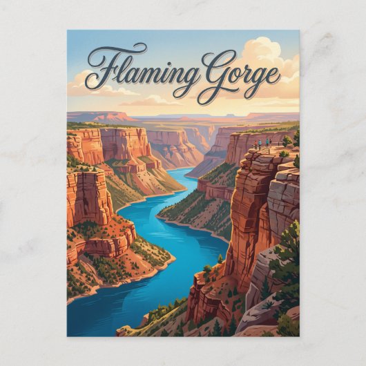 Flaming Gorge Utah Postkarte (Vorderseite)