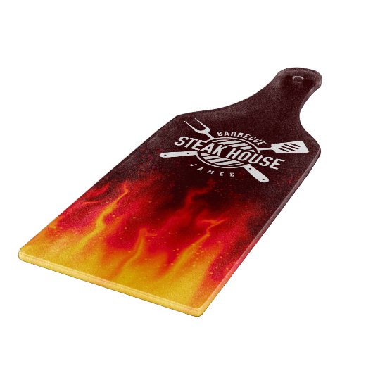 Flaming-GRILLEN — Custom Steak House Schneidebrett (Ecke)