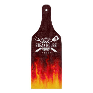 Flaming-GRILLEN — Custom Steak House Schneidebrett