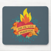 Flaming Heart Dia de los Muertos | Mousepad (Vorne)