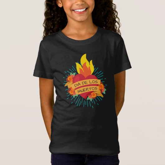 Flaming Heart Dia de los Muertos | Shirt (Vorderseite)