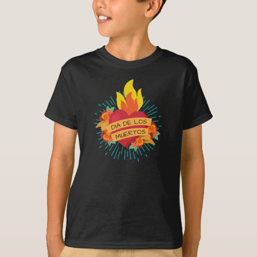 Flaming Heart Dia de los Muertos | Shirt (Vorderseite)