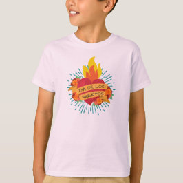 Flaming Heart Dia de los Muertos | Sleeve Shirt