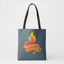 Flaming Heart Dia de los Muertos | Tragetasche Tasche