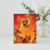 Flaming Hot Double Spiral Postcard Postkarte (Stehend Vorderseite)