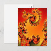 Flaming Hot Double Spiral Postcard Postkarte (Vorne/Hinten)
