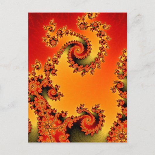 Flaming Hot Double Spiral Postcard Postkarte (Vorderseite)