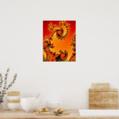 Flaming Hot Double Spiral Poster (Küche)
