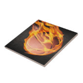 Flaming Hot Fiery Basketball Fliese (Seite)