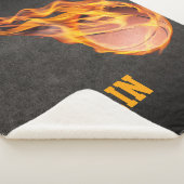 Flaming Hot Fiery Basketball Sherpadecke (3/4)
