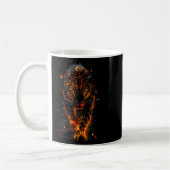 Flaming Jaguar Fierce Leopard Wild Fire Animal Sri Kaffeetasse (Links)