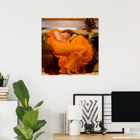 Flaming June by Frederic Leighton Poster (Heimbüro)