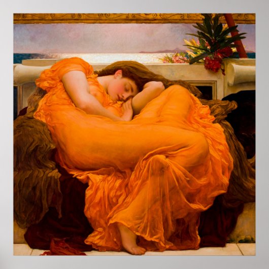 Flaming June by Frederic Leighton Poster (Vorne)