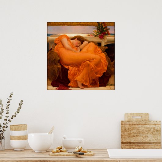 Flaming June by Frederic Leighton Poster (Küche)