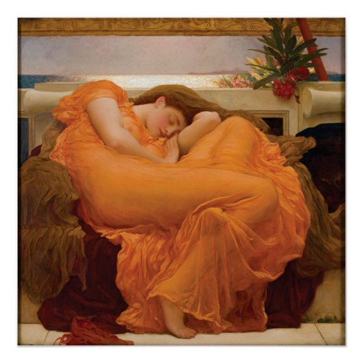 Flaming June Frederic Leighton Glossy Poster (Vorderseite)