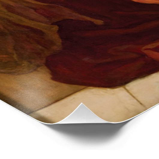 Flaming June Frederic Leighton Glossy Poster (Ecke)