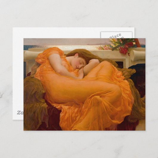 Flaming June - Frederic Lord Leighton Postkarte (Vorne/Hinten)