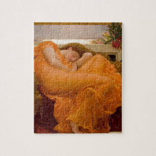 Flaming June Vintage-Kunstkarte Malerei Puzzle