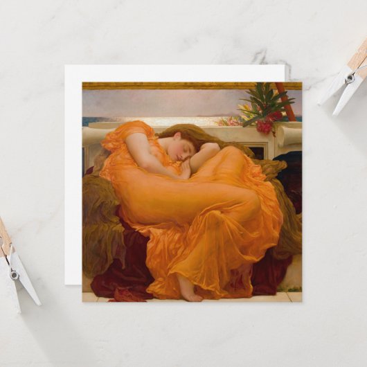 Flaming June (von Frederic Leighton) Karte (Vorderseite/Rückseite Beispiel)