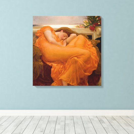 Flaming June (von Frederic Leighton) Leinwanddruck (Insitu (Holzboden))