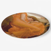 Flaming June (von Frederic Leighton) Pappteller (Schrägansicht)