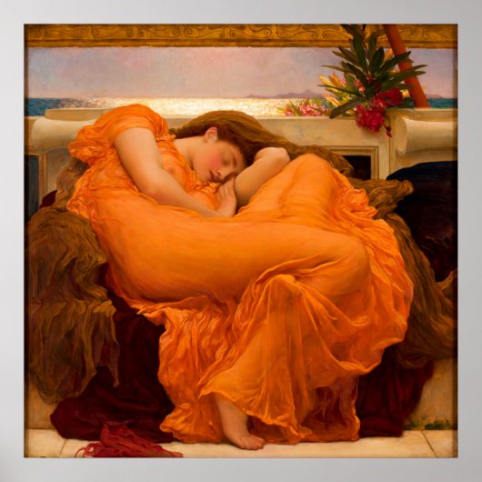 Flaming June von Frederic Leighton Poster (Vorne)