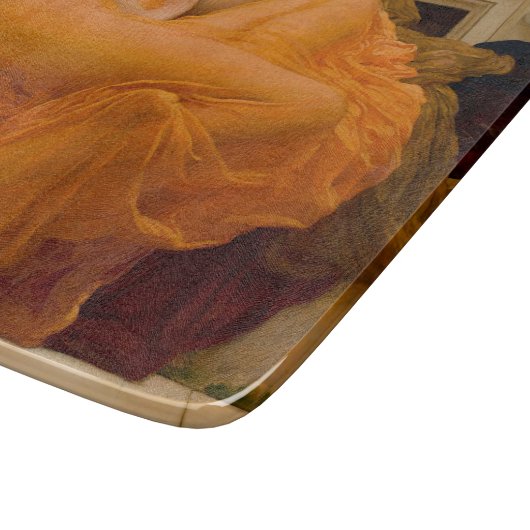 Flaming June (von Frederic Leighton) Schneidebrett (Ecke)
