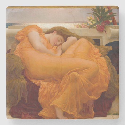 Flaming June (von Frederic Leighton) Steinuntersetzer (Vorderseite)