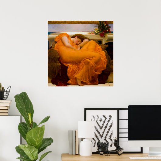 Flaming June von Frederic Lord Leighton Poster (Heimbüro)