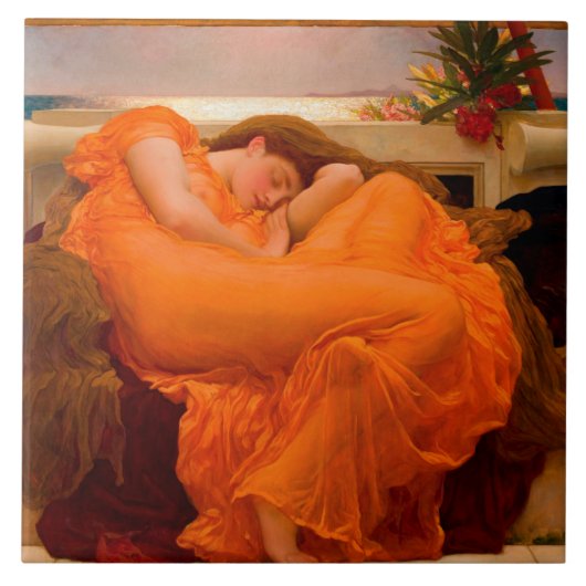 Flaming June von Lord Frederic Leighton Fliese (Vorderseite)