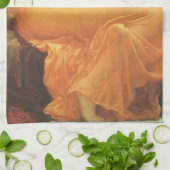 Flaming June von Lord Frederic Leighton Geschirrtuch (Gefaltet)
