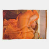 Flaming June von Lord Frederic Leighton Geschirrtuch (Horizontal)