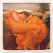 Flaming June von Lord Frederic Leighton Glasuntersetzer (Vorderseite)