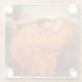 Flaming June von Lord Frederic Leighton Glasuntersetzer (Rückseite)