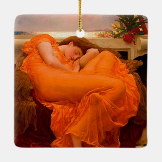 Flaming June von Lord Frederic Leighton Keramikornament (Rückseite)