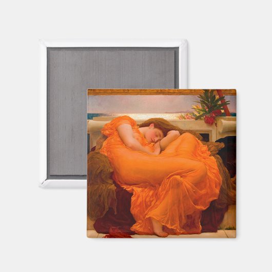 Flaming June von Lord Frederic Leighton Magnet (Vorderseite/Rückseite)